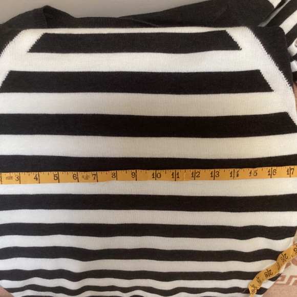 Calvin Klein Dark Gray and White Striped Sweater Dress Small 100% acrylic - Picture 7 of 12